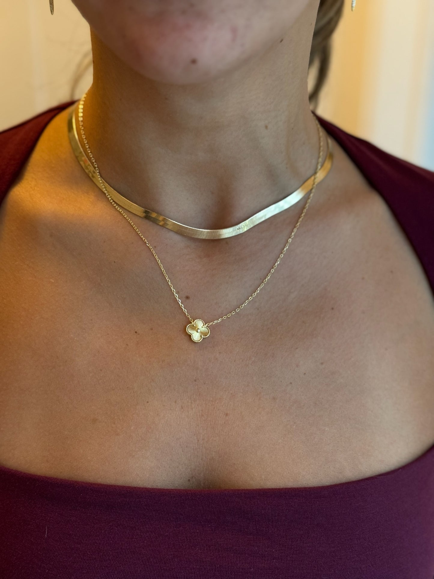 Gold Clover Necklace